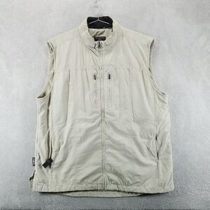 Scottevest Vest Mens XL Tan The 101 Vest Full Zip Outdoor Utility Pockets